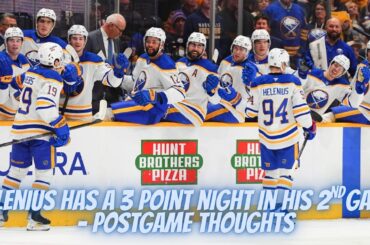 Helenius Leads Sabres, Has 3 Point Night In His 2nd Game - Postgame Thoughts