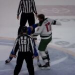 NHL Hockey fight - Michael Kesselring(Sabres)vs. Marcus Foligno(Wild)