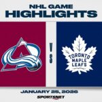 NHL Highlights | Avalanche vs. Maple Leafs - January 25, 2026