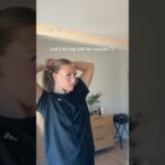 Soccer hairstyle for game day #soccer #hairtutorial #hairstyle