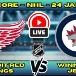 🔴 LIVE: Detroit Red Wings at Winnipeg Jets | NHL Scoreboard | WASAC Night | Jan 24
