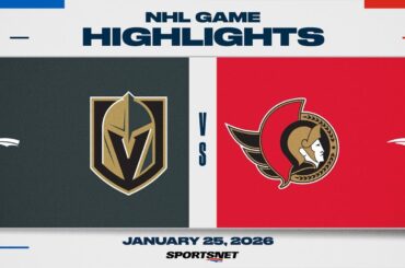 NHL Highlights | Golden Knights vs. Senators - January 25, 2026