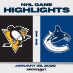 NHL Highlights | Penguins vs. Canucks - January 25, 2026
