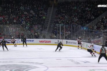 Jordan Eberle scores a goal against the New Jersey Devils