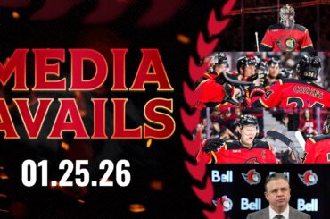 Mads Søgaard, Dylan Cozens, Brady Tkachuk, Travis Green Postgame Media vs VGK