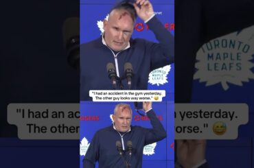 Toronto Maple Leafs head coach Craig Berube is okay after an accident in the gym (via @sportsnet/IG)