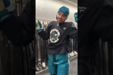 You get to keep your hair or your hats. Which would you choose? 💇‍♂️🧢  #hockey #nhl #sharks