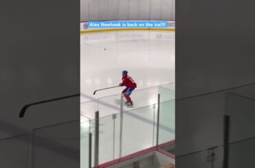 Alex Newhook is back on the ice!!!!