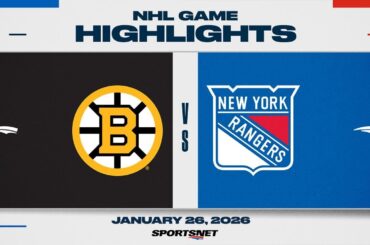 NHL Highlights | Bruins vs. Rangers - January 26, 2026