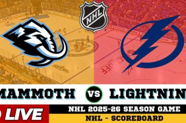 🔴LIVE : Utah Mammoth Vs Tampa Bay Lightning | NHL 2026 | NHL Live SCOREBOARD