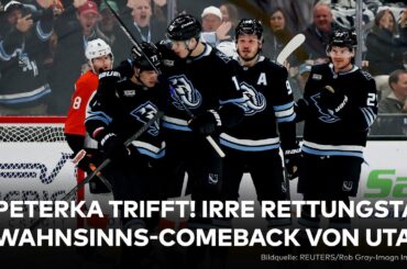 EISHOCKEY: JJ Peterka trifft bei Utahs Wahnsinns-Comeback gegen Philadelphia | NHL-Highlights