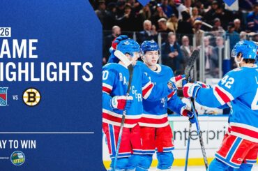 GAME HIGHLIGHTS | 2025-26: New York Rangers vs Boston Bruins (1/26/26)