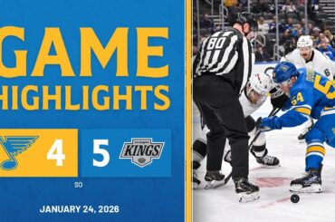 Game Highlights: Kings 5, Blues 4 (SO)