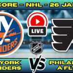 🔴 LIVE: NY Islanders at Philadelphia Flyers | NHL Scoreboard | Jan 26 | Metro Division Rivalry