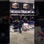 snow day for the Gudbranson kids = trying to score on dad’s teammates!