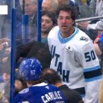 "You're A F*cking P*ssy" Sean Durzi Chirps Declan Carlile In The Penalty Box