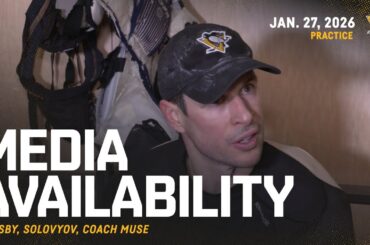 Crosby, Solovyov, Muse Media Availability (1.27.26) | Pittsburgh Penguins