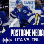 Postgame Media vs UTA | Raddysh, Moser, Vasilevskiy