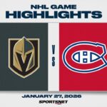 NHL Highlights | Golden Knights vs. Canadiens - January 27, 2026
