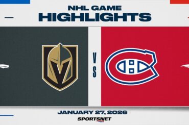 NHL Highlights | Golden Knights vs. Canadiens - January 27, 2026