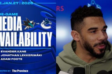 Evander Kane, Jonathan Lekkerimäki & Adam Foote Pre-Game Media | Canucks vs. Sharks (Jan 27, 2026)