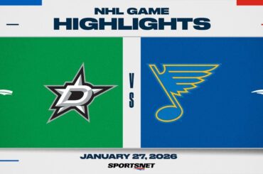 NHL Highlights | Stars vs. Blues - January 27, 2026