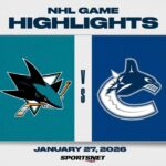 NHL Highlights | Sharks vs. Canucks - January 27, 2026