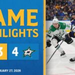 Game Highlights: Stars 4, Blues 3