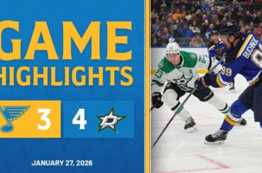 Game Highlights: Stars 4, Blues 3