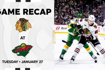Blackhawks at Wild Game Highlights | 1.27.26