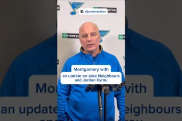 Jim Montgomery with an update on Jordan Kyrou & Jake Neighbours
