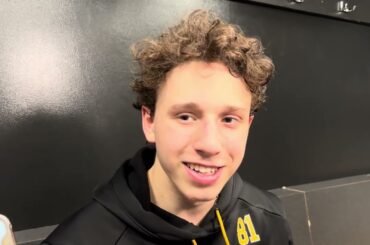 Ben Kindel, Penguins, on scoring two in Vancouver