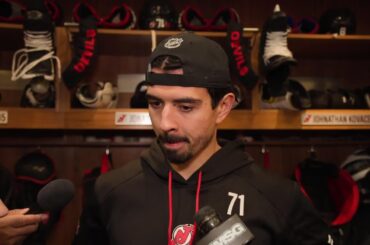 Hischier, Siegenthaler and Keefe on the Palat trade and loss to Jets