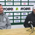 Trenéři Tomáš Hamara a Luboš Jenáček po utkání Vsetín - Tábor 1:2