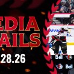 Nick Cousins, James Reimer, Claude Giroux, Travis Green Postgame Media vs COL