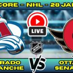 🔴 LIVE: Colorado Avalanche at Ottawa Senators | NHL Scoreboard | Jan 28 | MacKinnon vs Tkachuk