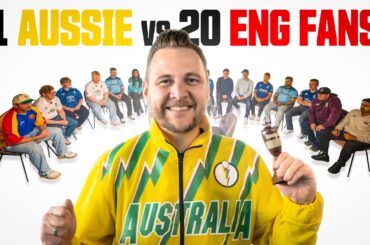 1 Australian vs 20 England Cricket Fans | The Ashes Debate