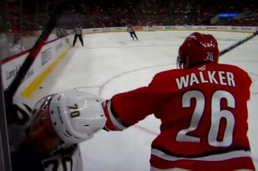 NHL Hockey fight - Sean Walker(Hurricanes)vs. Donovan Sebrango(Panthers)
