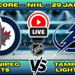 🔴 LIVE: Winnipeg Jets at Tampa Bay Lightning | NHL Scoreboard | Jan 29 | Hellebuyck vs Vasilevskiy