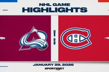 NHL Highlights | Avalanche vs. Canadiens - January 29, 2026