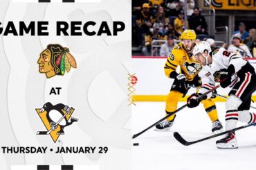 Blackhawks at Penguins Game Highlights | 1.29.26