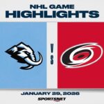 NHL Highlights | Mammoth vs. Hurricanes - January 29, 2026