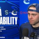 Jake DeBrusk, Linus Karlsson & Adam Foote Post-Game Media | Canucks vs. Kraken (Jan 2, 2026)