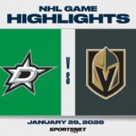 NHL Highlights | Stars vs. Golden Knights - January 29, 2026