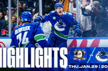 Game in 10 | Vancouver Canucks vs. Anaheim Ducks Highlights (Jan 29, 2026)