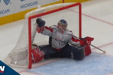 Red Wings' Alex DeBrincat Forces OT With Long Goal Off Camera Hole