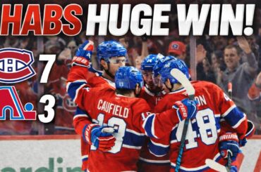 STATEMENT WIN! Canadiens Dominate Nordiques 7-3 | LIVE RECAP 12PM