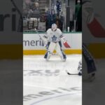 Dennis Hildeby warming up the legs. #goaliegearsnob #torontomapleleafs #ccmgoalie #dennishildeby