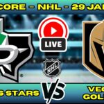 🔴 LIVE: Dallas Stars at Vegas Golden Knights | NHL Scoreboard | Jan 29 | West Heavyweight Clash