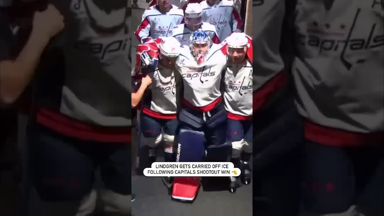 Caps Carry Charlie Lindgren Off The Ice 😳